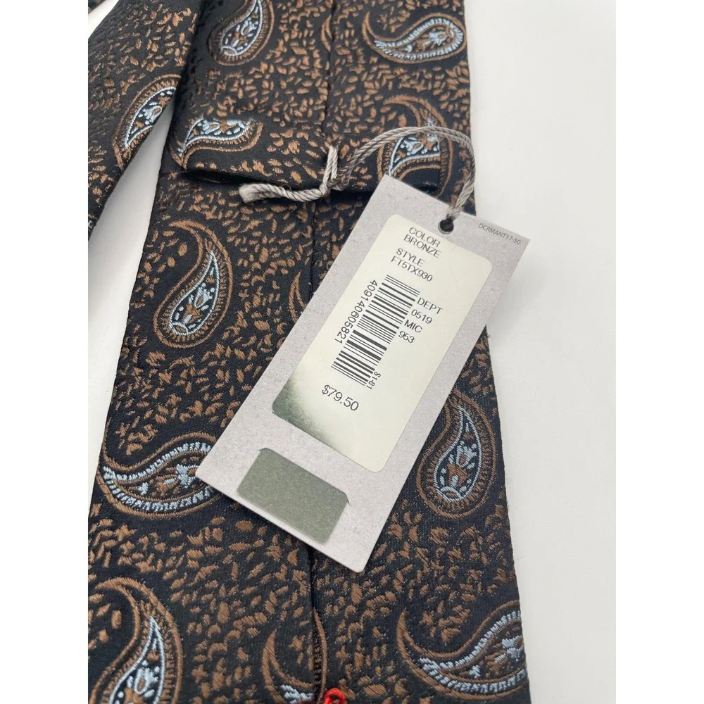 Daniel Cremieux Mantero Archives Silk Tie Made in Italy Bronze Paisley FT5TX930